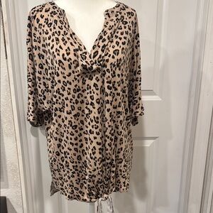 Leopard Print Tunic Maternity Top